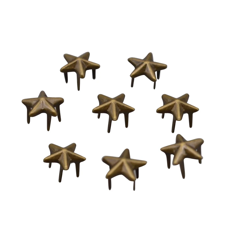 

Star shape Sliver Black Bronze gold 8mm leather shoes bag rivet screw rivets accessories decoration 2000pcs/lot DHLfree shipping