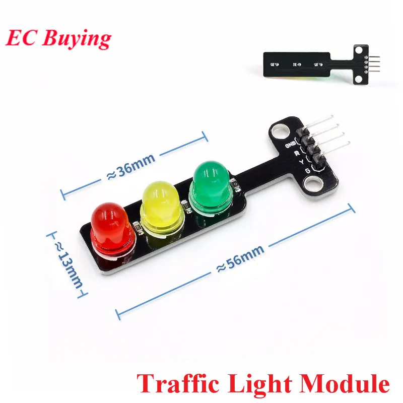 5 шт. DC 5 в мини светофор светодиодный дисплей модуль 5 мм красный желтый зеленый для Arduino RGB-светофоры для модели системы дорожного движения