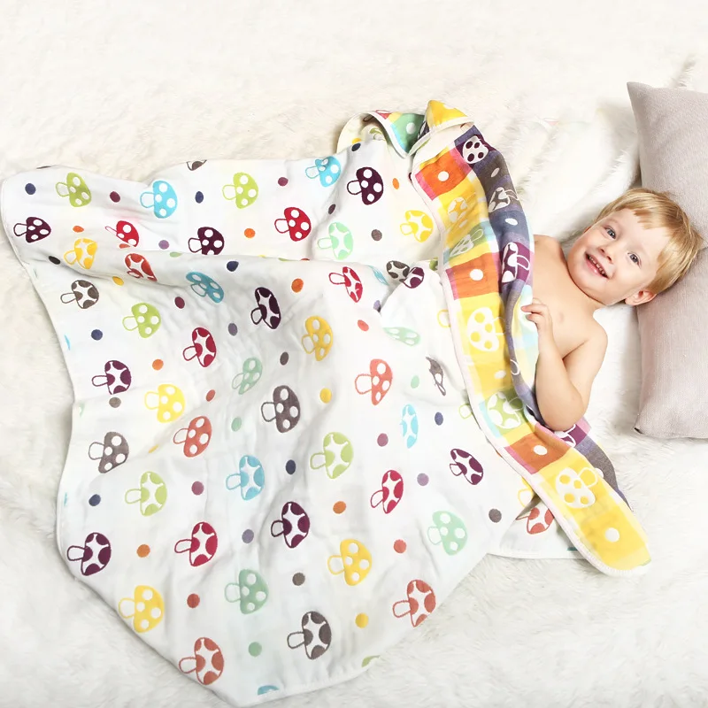 Для ванной полотенца 6 слои хлопок пеленка Детская Детские одеяла постельные принадлежности для новорожденных пеленать Дети