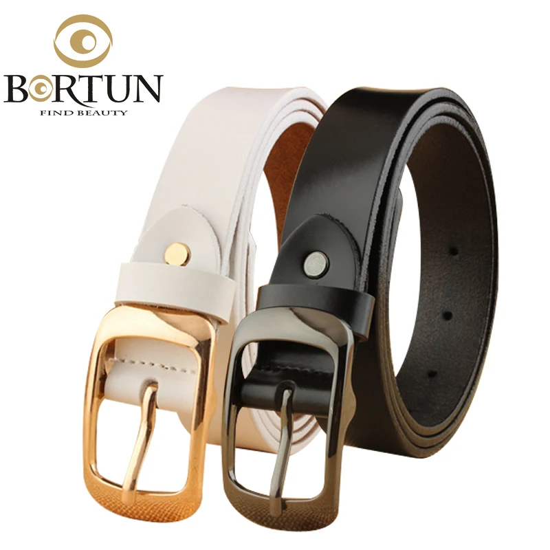 2016 HOT 100 Genuine Leather Gold Belt Buckle Women Lady Belts