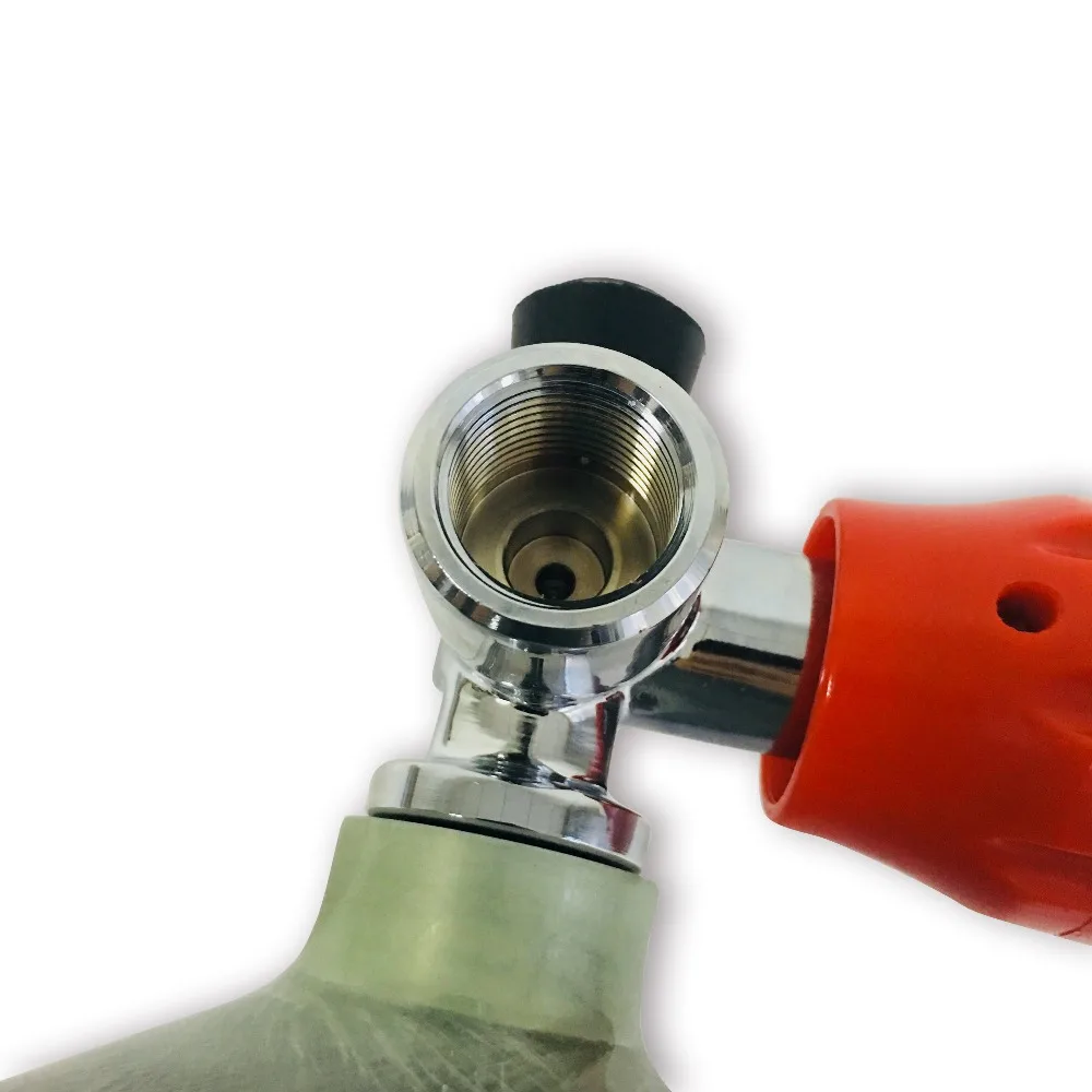 AC16811 6.8L CE Carbon Fiber Composite Cylinder PCP Air Gun Rifle Paintball SCUBA Diving Tank 4500Psi Red Safety Valve Acecare