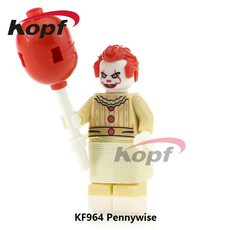 KF964 20Pcs No Box 20 шт. строительные блоки Супер Герои клоун Pennywise фигурки Redux Джокер с красным воздушным шаром Кирпичи Детские игрушки подарок KF470 - Цвет: KF964 20Pcs No Box
