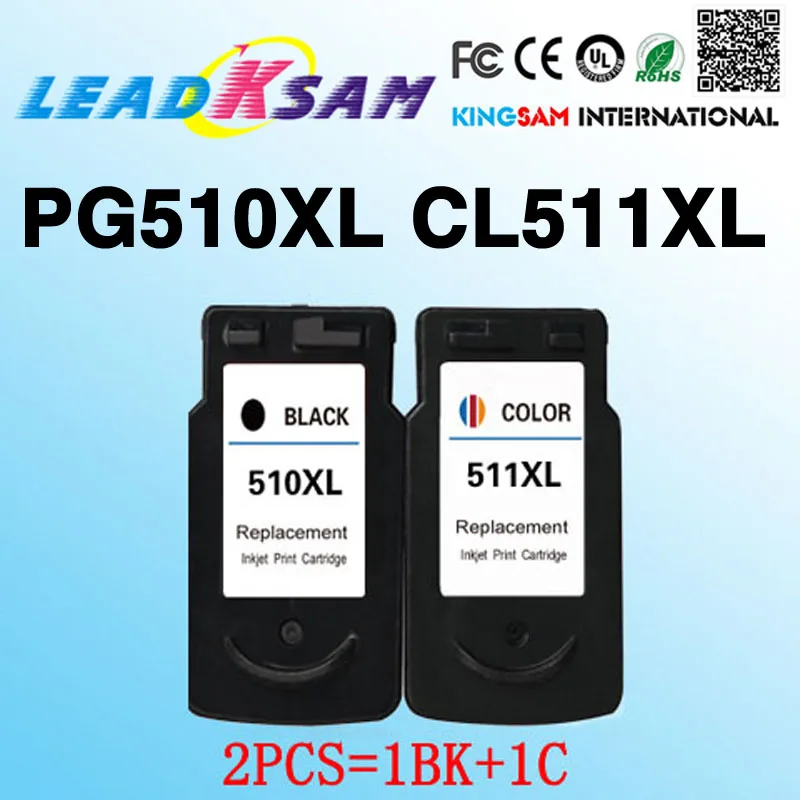 Чернильный картридж PG510 CL511 2 шт. PG 510 CL 511 Φ совместим с Pixma IP2700 MP240 MP250 MP260 MP270 MP280 MP480|cl