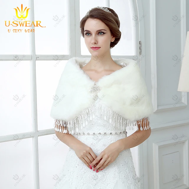 Bridal Shrug Coprispalle Wedding White Faux Fur Coat For Bridal Shrug Coprispalle Wedding White Faux Fur Coat For Bolero Lace Cape Jaquetapj91