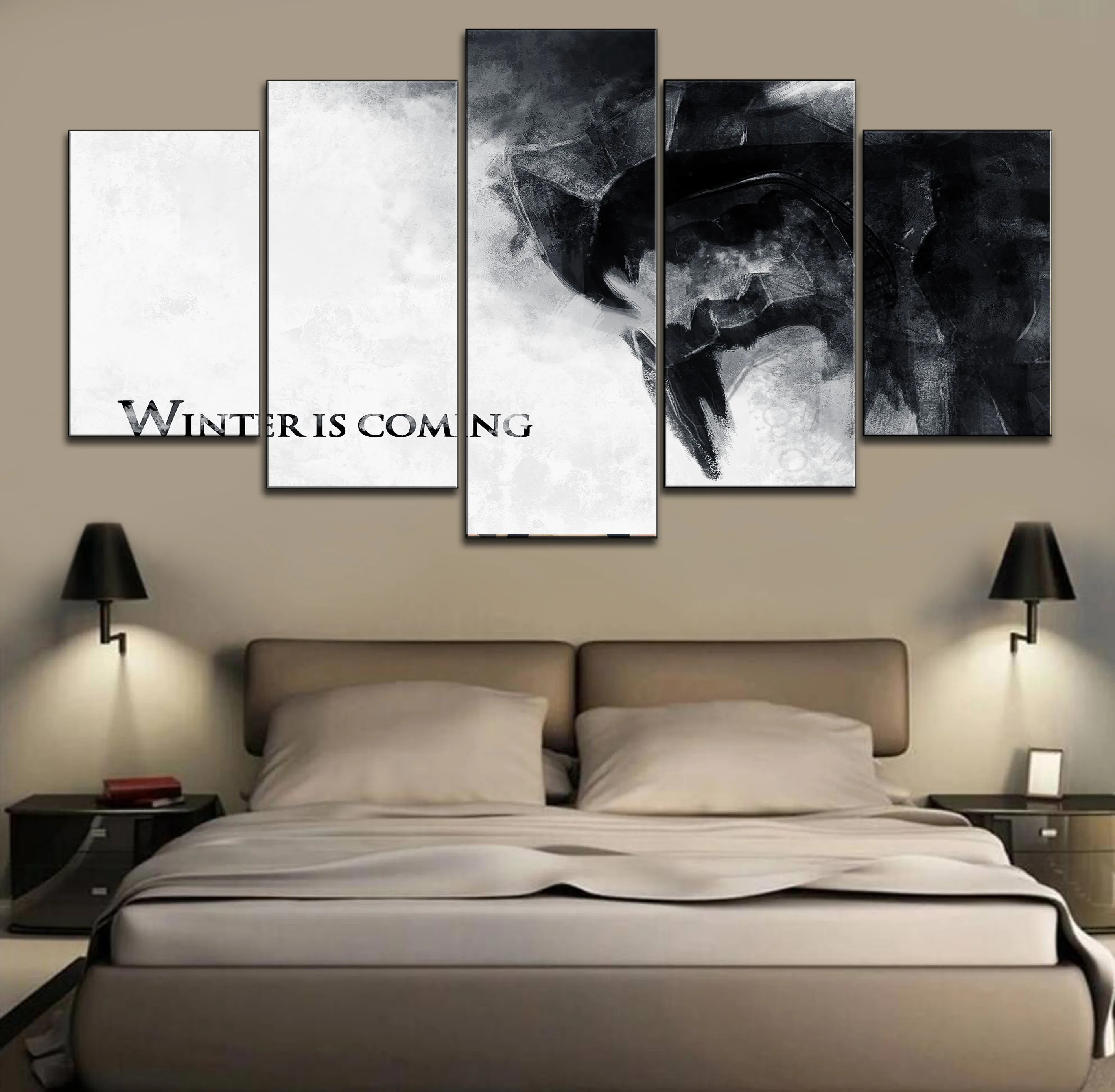 

Modern Painting Wall Art Decorative 5 Panels Movie Game of Thrones Unique Picture Home Decorative Living Room Canvas Poster