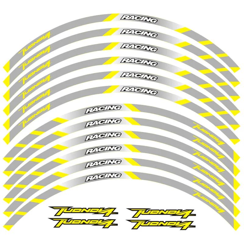 Мотоцикл стикер колеса водонепроницаемый стикер Полоса Светоотражающая наклейка на обод для Aprilia TUONOV4 TUONO V4
