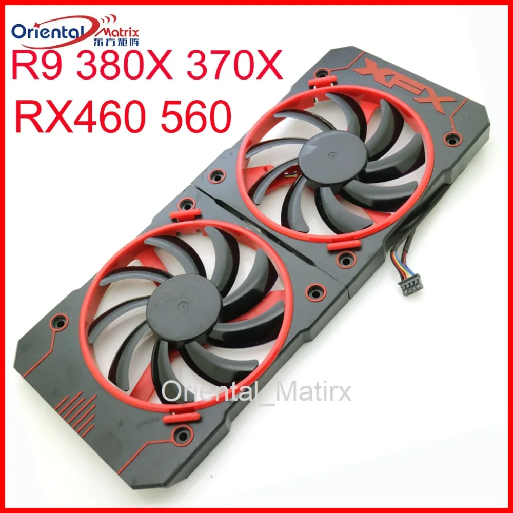 2 шт./лот FY09010H12LPB 12V 0.45A VGA вентилятор для XFX R9 380 380X R9 370 370X RX460 560 Графика карты вентилятор 4Pin