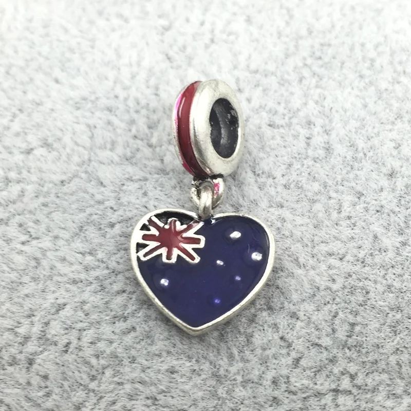 Free Shipping UK flag Charms Dangle Pendant European Beads Fit Pandora