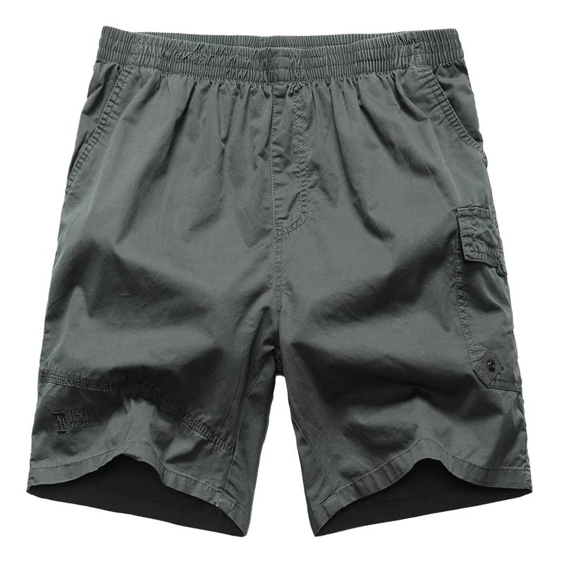 Новые летние Повседневное натуральный хлопок Бермуды карго masculina свободные плюс Размеры короткие брюки-карго Для мужчин
