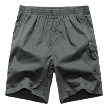 Новые летние Повседневное натуральный хлопок Бермуды карго masculina свободные плюс Размеры короткие брюки-карго Для мужчин