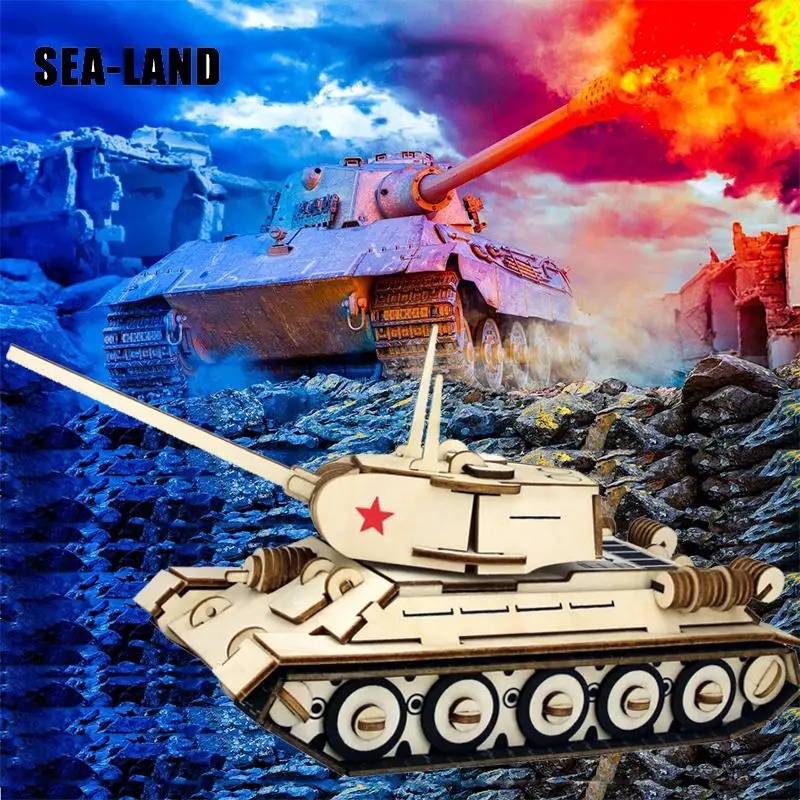 Обучающая игрушка пазл деревянные 3D головоломки военная модель детские игрушки