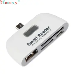 Mosunx simplestone Micro USB 3 в 1 устройство чтения карт памяти адаптера USB/TF/SD для samsung Galaxy S7Edge oct31