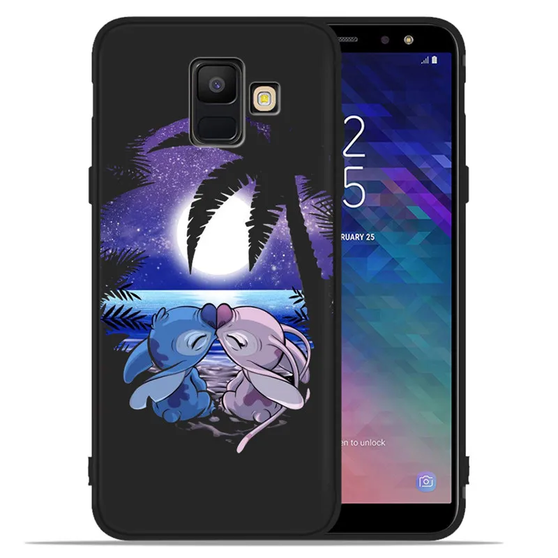 Стич», «панда» с цветочным узором Сделай Сам класса люкс для samsung Galaxy A9 A8 A7 A6 A5 A3 J3 J4 J5 J6 J8 плюс чехол для телефона чехол Coque Etui