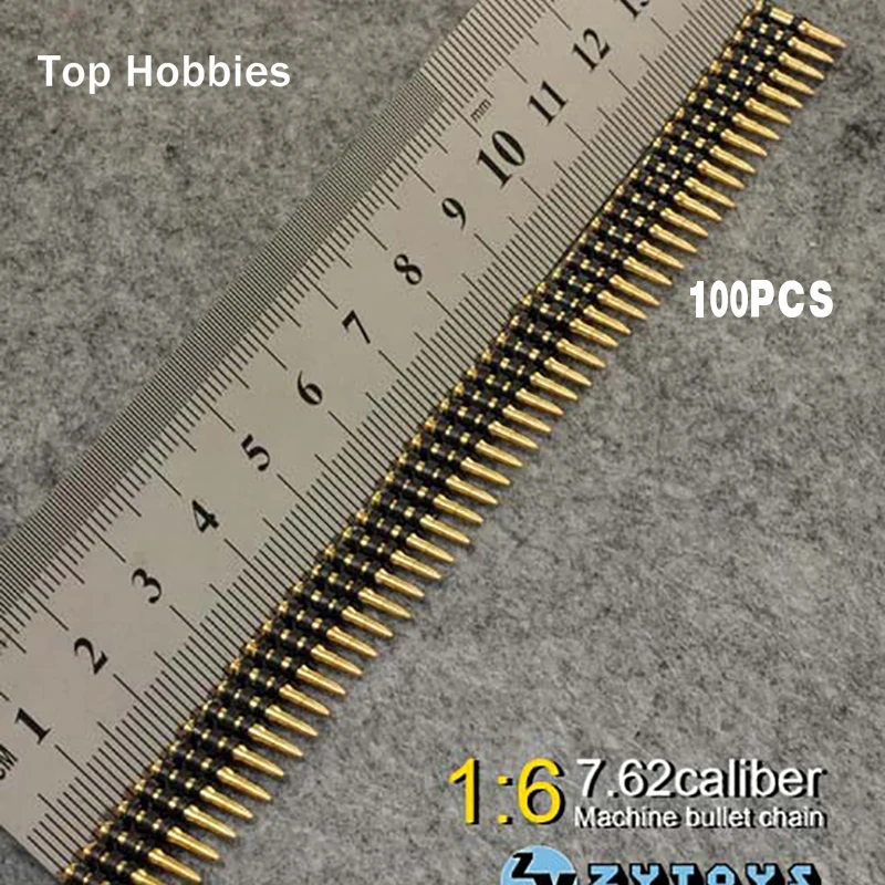 

1:6 ZY Toys 7.62 caliber(100PC) Metal machine bullet chain military Set Model Weapon annex For 12"Soldier Action Figure