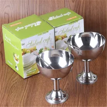 Металлические барные инструменты из нержавеющей стали, чашки для мороженого, бокалы для коктейля, десертные молочные коктейли, салатник, кухонные инструменты для приготовления десерта