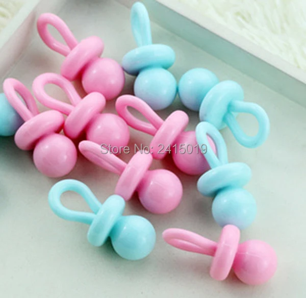 Solid blue pink color baby Nipple pacifier baby shower scatter (1)