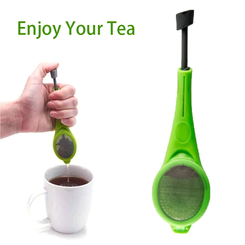 Tea Infuser Built in plunger Healthy Intense Flavor Reusable Tea bag