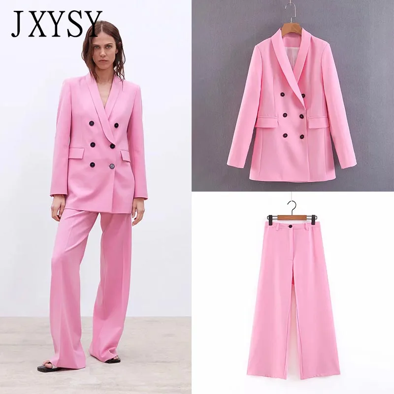 

JXYSY Blazer Women Jacket Za 2019 Fashion Long Sleeve Coat Elegant Double Breasted Jacket Suits Female Ladies Womens Blazers