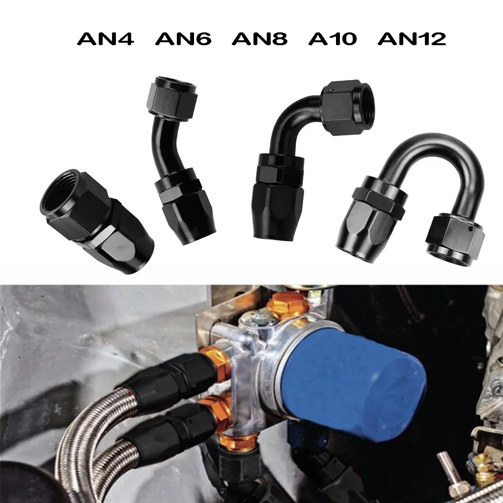 Новая мода AN4/AN6/AN8/AN10/AN12 поворотный концевой фитинг шланга адаптер для