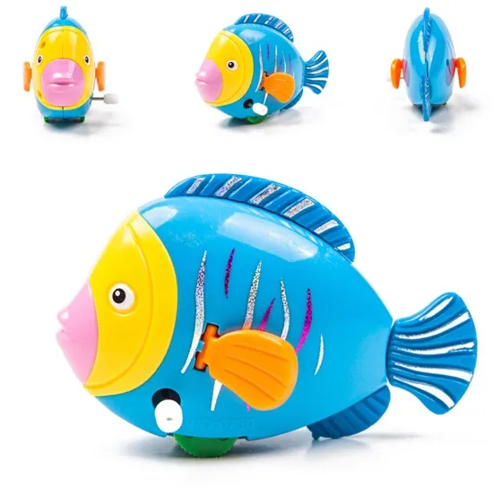 Мини Милая Детская игрушка для ванной рыбы плавающие заводные игрушки случайного цвета