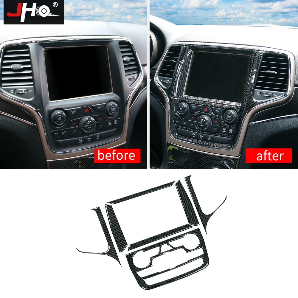 JHO центральная консоль Панель навигации Накладка для 2014 19 Jeep Grand Cherokee 2015 2016 17 18