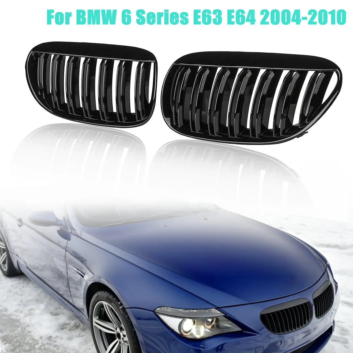 1 пара для BMW серий 6 E63 E64 2004-2010 матовый блесек губ карбоновый черный автомобиль