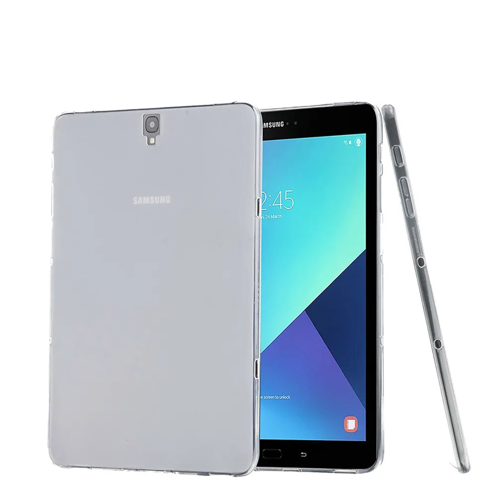 Для Samsung Galaxy Tab S3 9,7 Нескользящие стойкая к механическим повреждениям ультратонкий из ТПУ мягкий кожаный силикон Защитный чехол КРЫШКА ДЛЯ SMT820