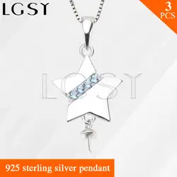 Мода кулон подарок звезды кулон аксессуары в 925 серебро для жемчужное ожерелье 3 шт