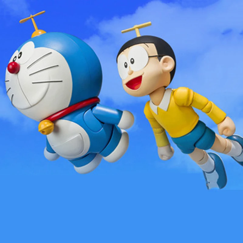 Экшн фигурки Nobi Robot Pokonyan фигурка Doraemon 10 см три вида лиц пять пар глаз|Игровые и