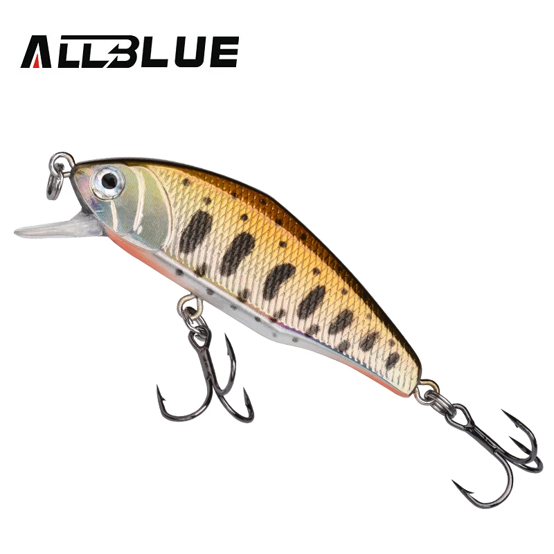 ALLBLUE EDGE 64S Heavy Sinking Minnow Flat Fishing Lure 64mm/7g Trout Crank Artificial Hard Bait Crankbait Freshwater Tackle