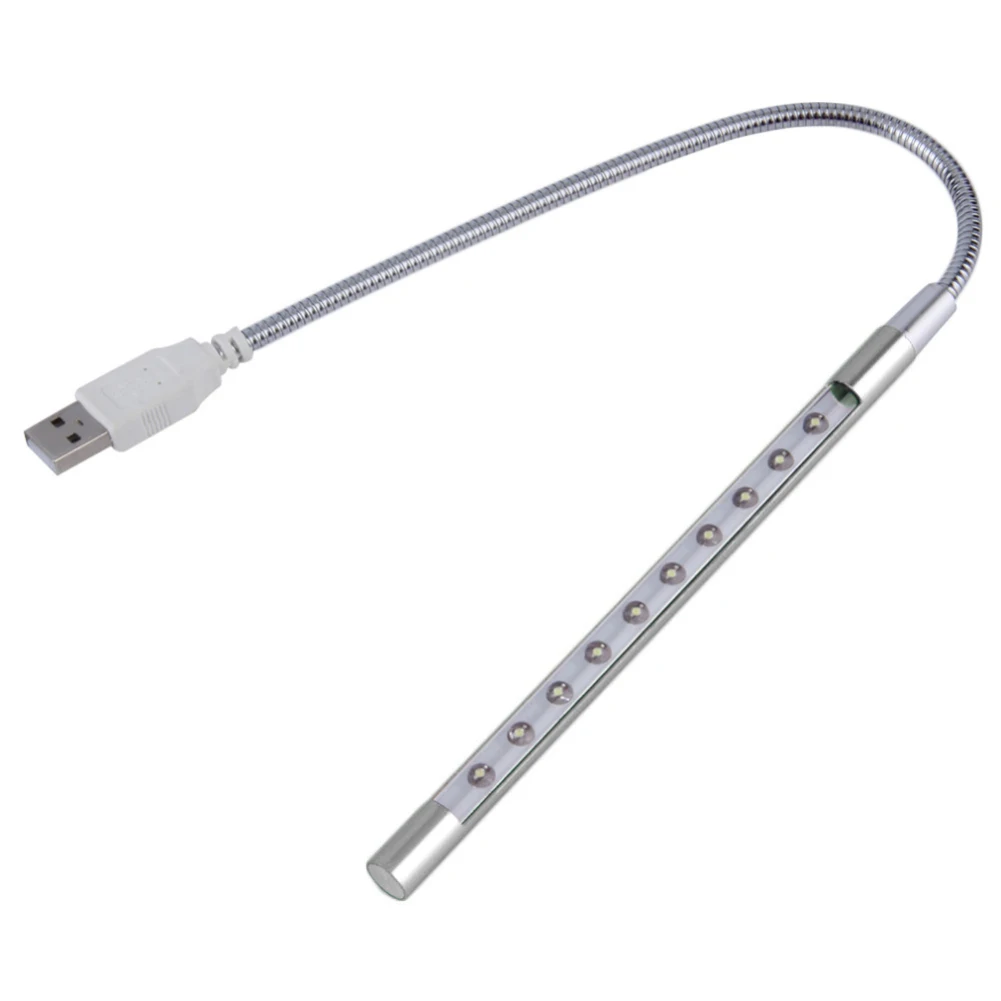 Мини светодио дный USB светодиодный ночник светодио дный 10 LED s гибкий 4 цвета для тетрадь портативных ПК компьютер запасные аккумуляторы для телефонов Lampara Para Leer Libro