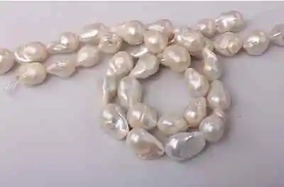 

RHJ001 huge 15-16mm baroque Australian south seas white pearl necklace