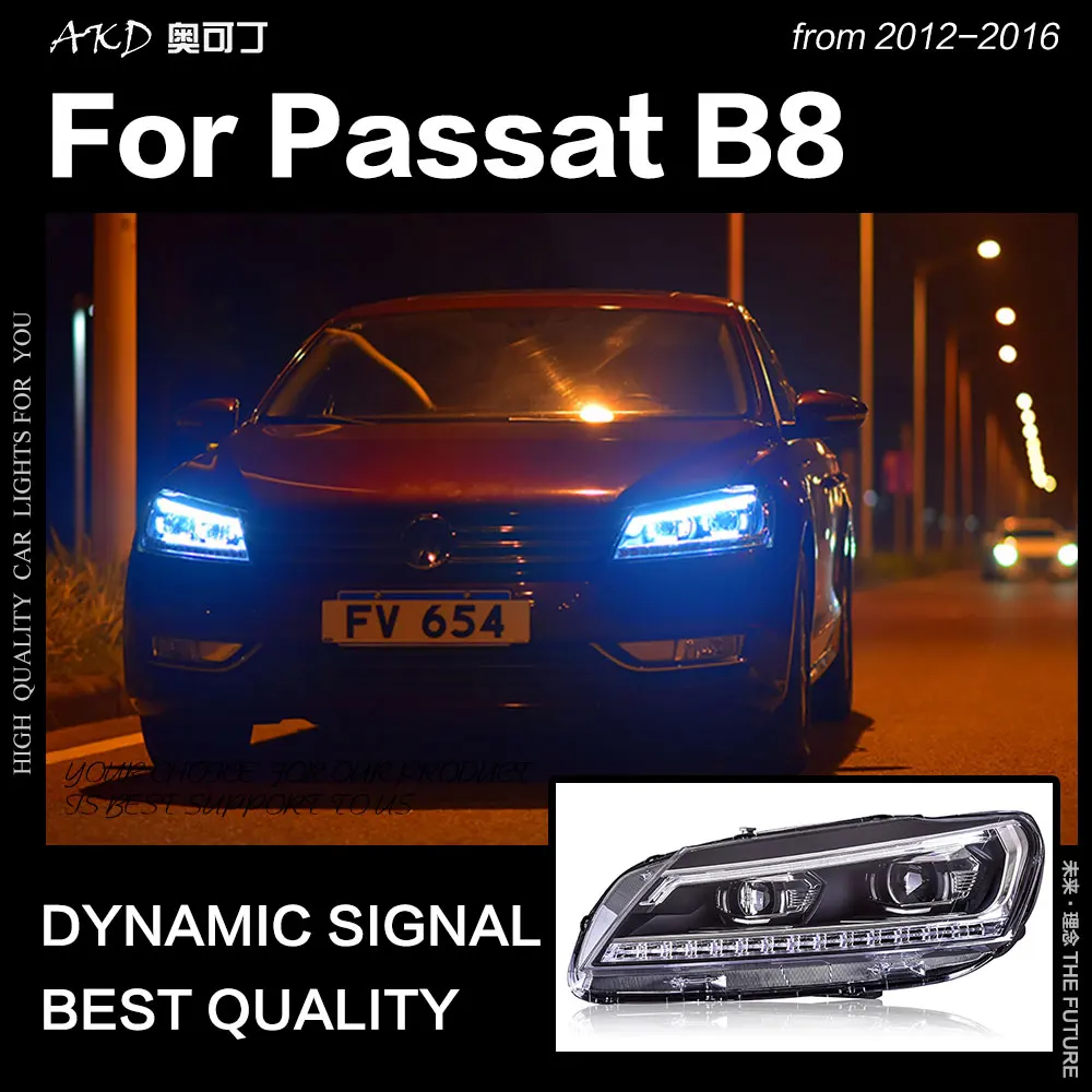 AKD автомобильный Стайлинг для VW Passat B7 фары 2012 Passat US светодиодный фонарь DRL Hid головной фонарь Ангел глаз биксеноновый луч аксессуары