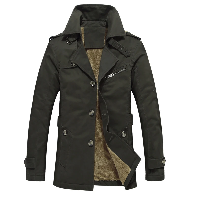 Günstige DIMUSI männer Winter Jacke Mode Windjacke Military Armee Wasserdicht Männer Lange Dicke Fleece Warme Graben Jacke Mäntel, TA125