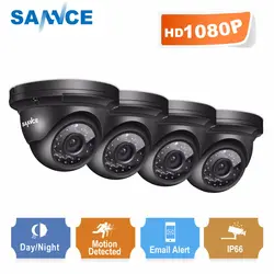 SANNCE Full HD 1080p CCTV безопасности камера 4 шт. 2.0MP Крытый Открытый всепогодный камеры скрытого видеонаблюдения с ИК Ночное Видение