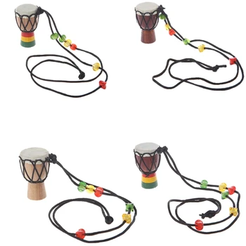 

Wooden Classic Jambe Drummer Mini Djembe Percussion African Hand Drum Bongo Gift