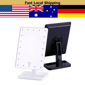 

20 LED Touch Screen Illuminated Makeup Stand Mirror Desktop Lighted Cosmetic Mirrors bathroom Shower Mirror