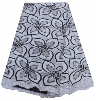 

High Quality African Swiss Voile Lace In Switzerland 2018 African Dry Cotton Swiss Voile Lace Fabric For Party Dress P468-6