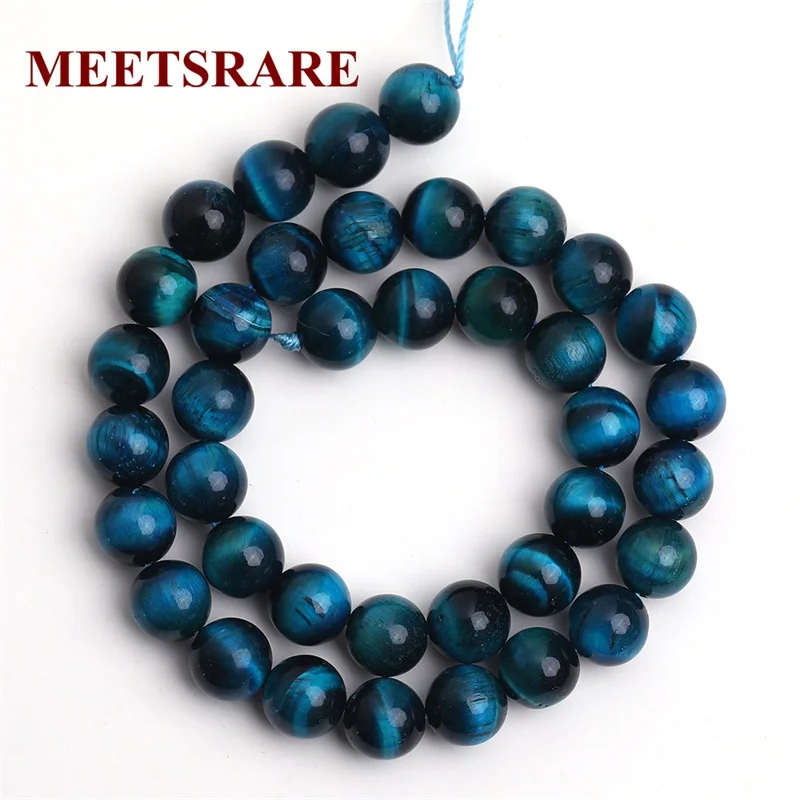 

High quality Natural stone Blue-green tiger eye beads 4 6 8 10 12 mm selected size beads for hand chain jewelry making