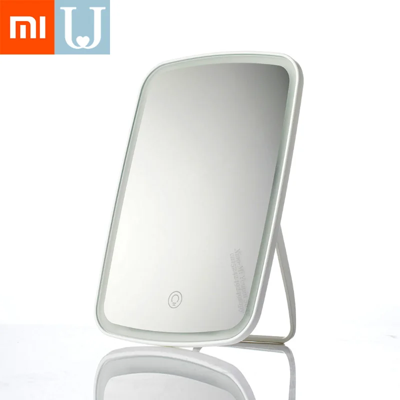 Xiaomi Mijia JJ портативное зеркало для макияжа Настольный светодиодный светильник портативный складной светильник Зеркало для общежития Настольный - Цвет: White