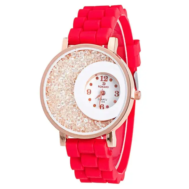 Moment # L04 2018 Fashion Lady watch Silicone watch Rhinestone Quartz Bracelet W Moment # L04 2018 Fashion Lady watch Silicone watch Rhinestone Quartz Bracelet W
