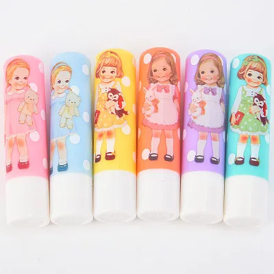 

Cute Bear Girl Candy Color Moisturizing Lip Balm Natural Plant Lip Gloss Lipstick Fruit Makeup Beauty Lipbalm Lip Care 24Pcs
