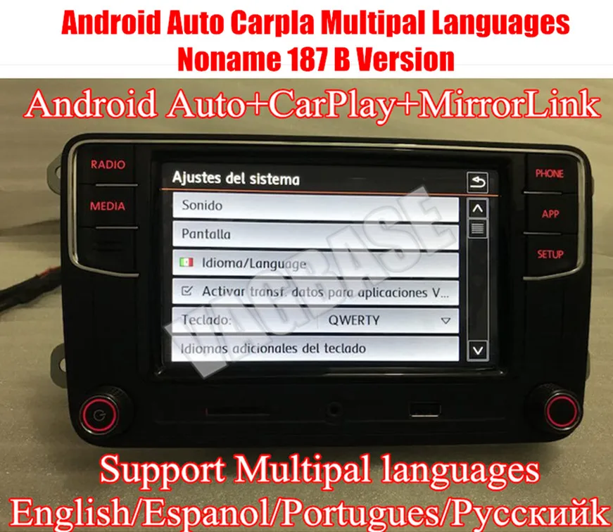 Android Auto MIB автомобиля радио RCD330 плюс RCD330G CarPlay приложение для VW Tiguan Гольф 5 6 Jetta MK5 MK6