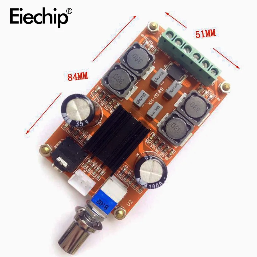 TPA3116D2 50 Вт+ 50 Вт двухканальный стерео цифровой усилитель доска DC 5 в 24 В XH-M189 TPA3116 50Wx2 модуль усилителя для Arduino