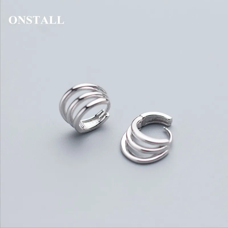 

ONSTALL 925 Sterling Silver Stud Earrings Low Sensitive Earrings trendy Tide woman Earrings Simple Earrings Jewelry E8366
