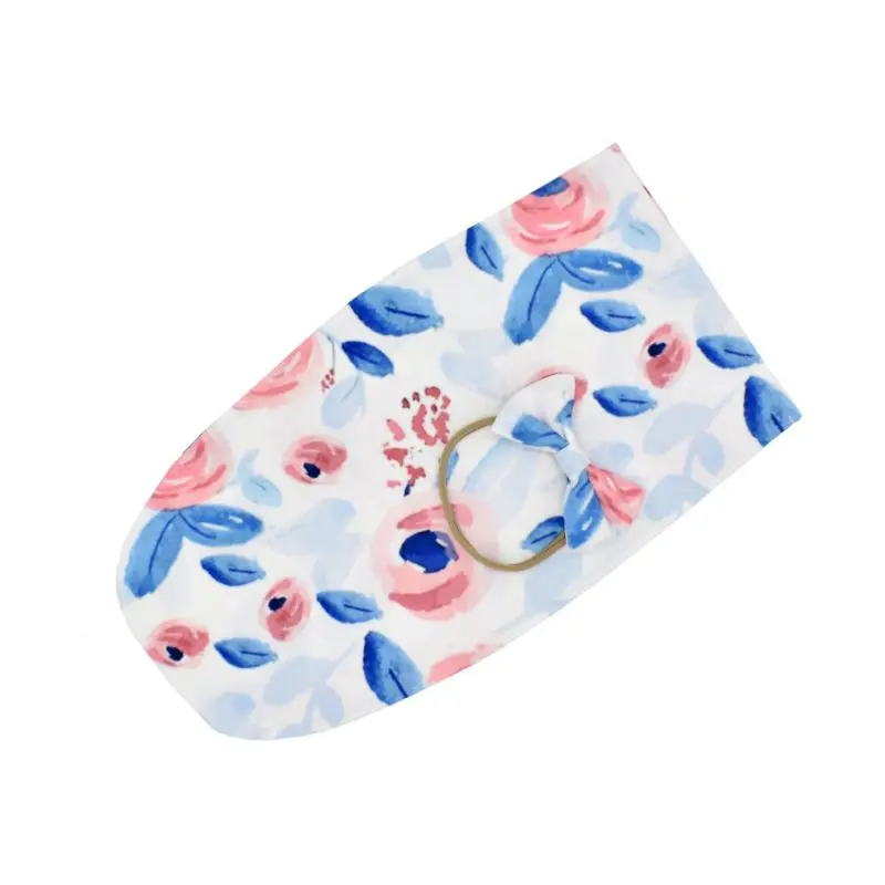 Fashion Newborn Infant Sleeping Bag Baby Printed Swaddle Blanket Muslin Wrap+Headband 2PCS New Born Photography Prop Set