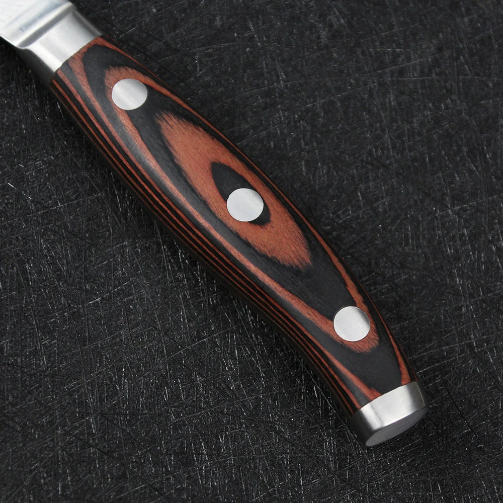 Sunnecko 3," японские Дамасские стальные ножи для очистки овощей с цветной деревянной ручкой Профессиональный кухонный нож высокой твердости