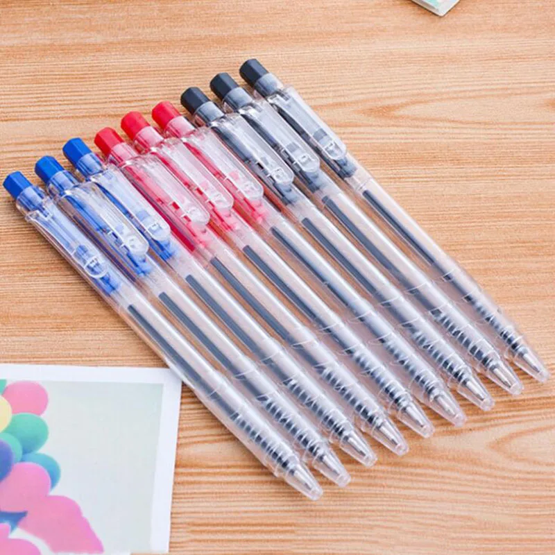 

3pc Simple Press Ballpoint Pen 0.7 Mm Bullet Ball Beautiful Student Exam Work Writing Office Supplies Exquisite Small Gift