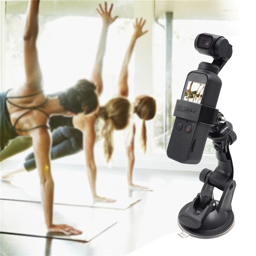 Car Glass Suction Cup Holder for DJI OSMO Pocket Camera Accessories Adjustable Window Glass Mount Bracket Adapter Table Holder-3