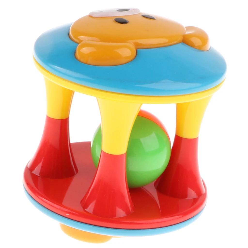 Baby Infant Plastic Ball Rattles Rolling Rattles Shaker Grab Developmental Baby Toy - Pack of 3